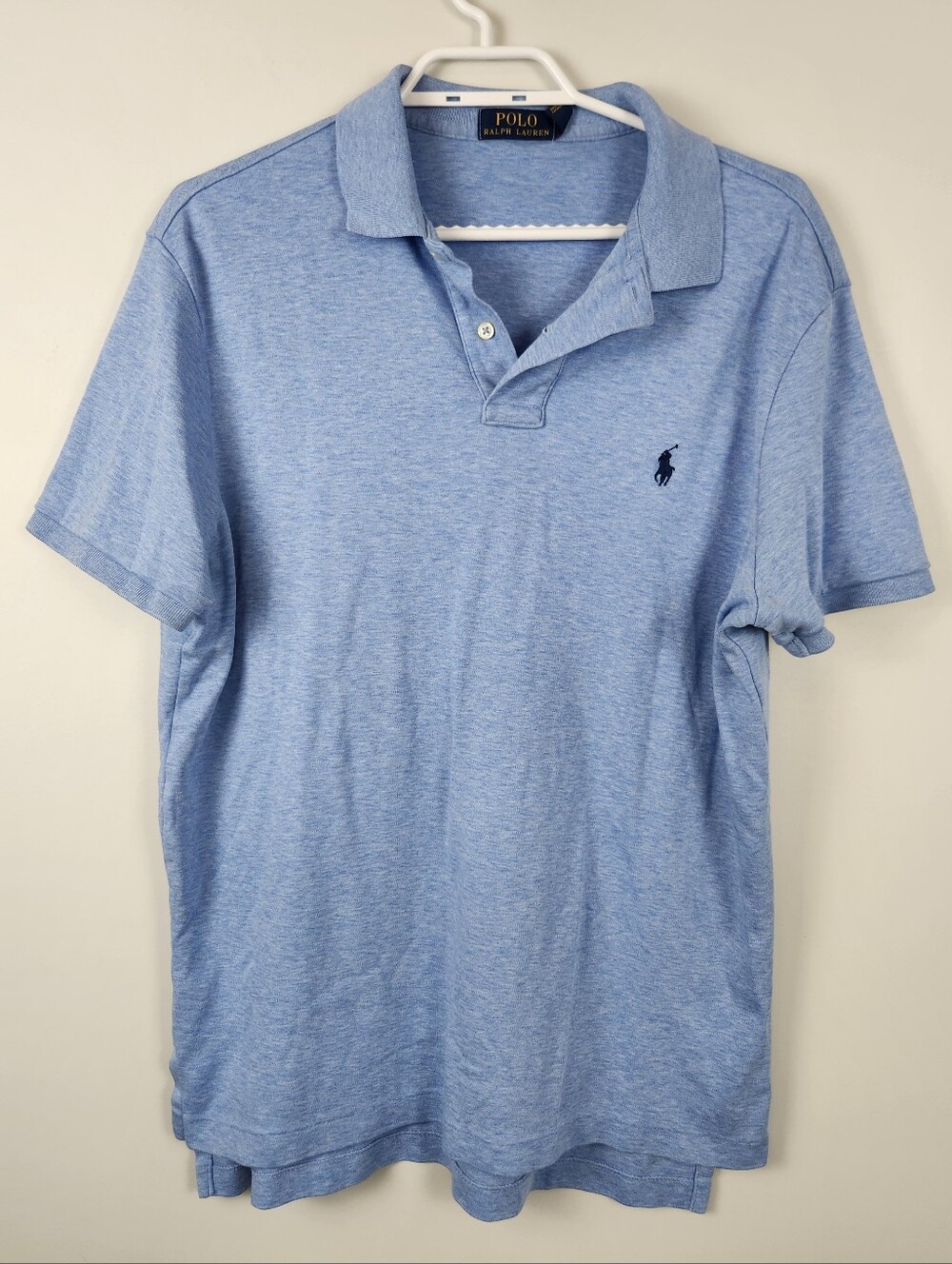 Ralph Lauren Golf Polo Short Sleeve Collared Shirt Blue Sz L Old Money Preppy
